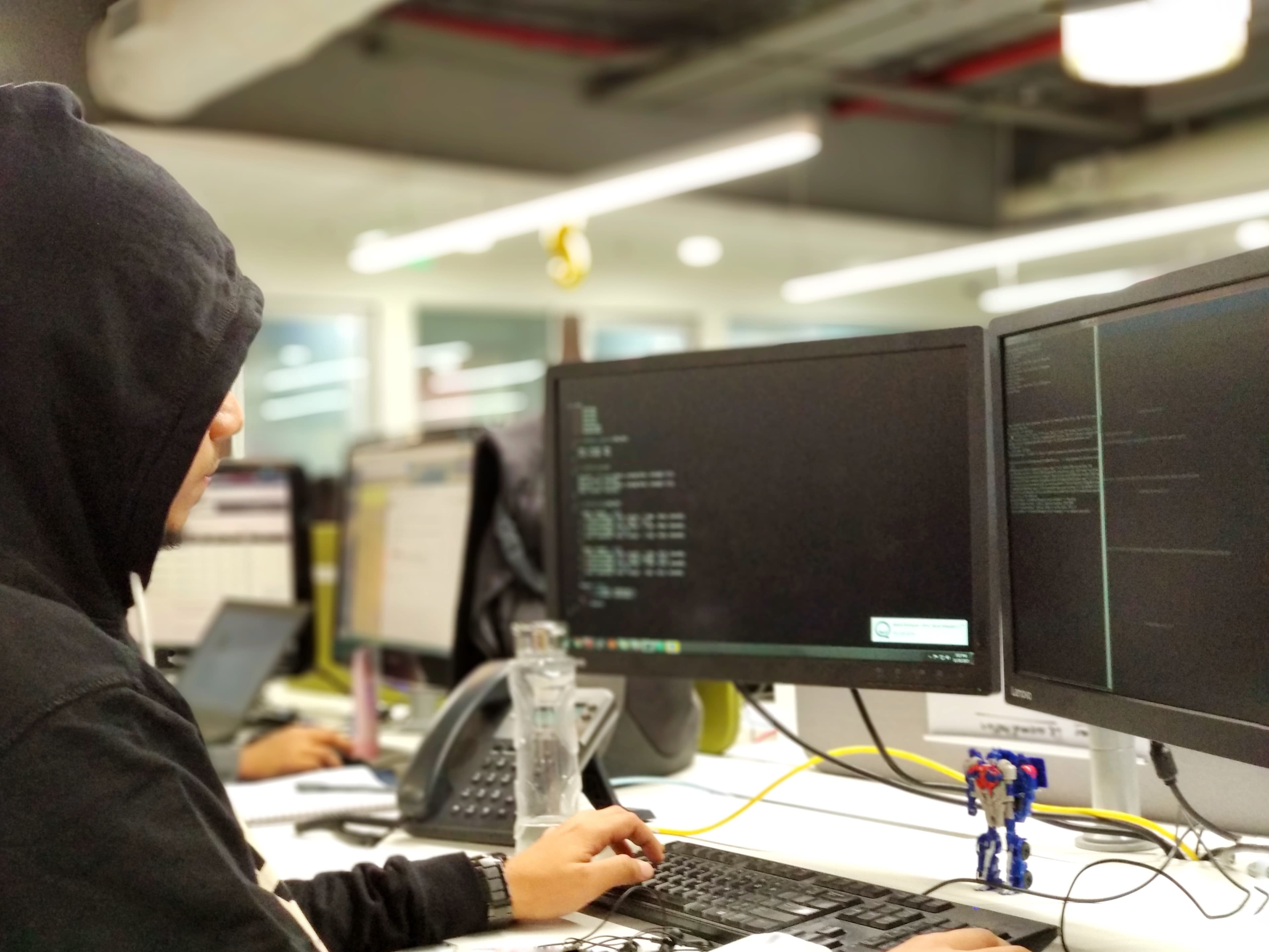Image of Shahid on a computer